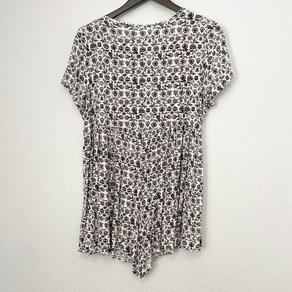 SADIE & SAGE Romper White Black Floral Small - Picture 5 of 6